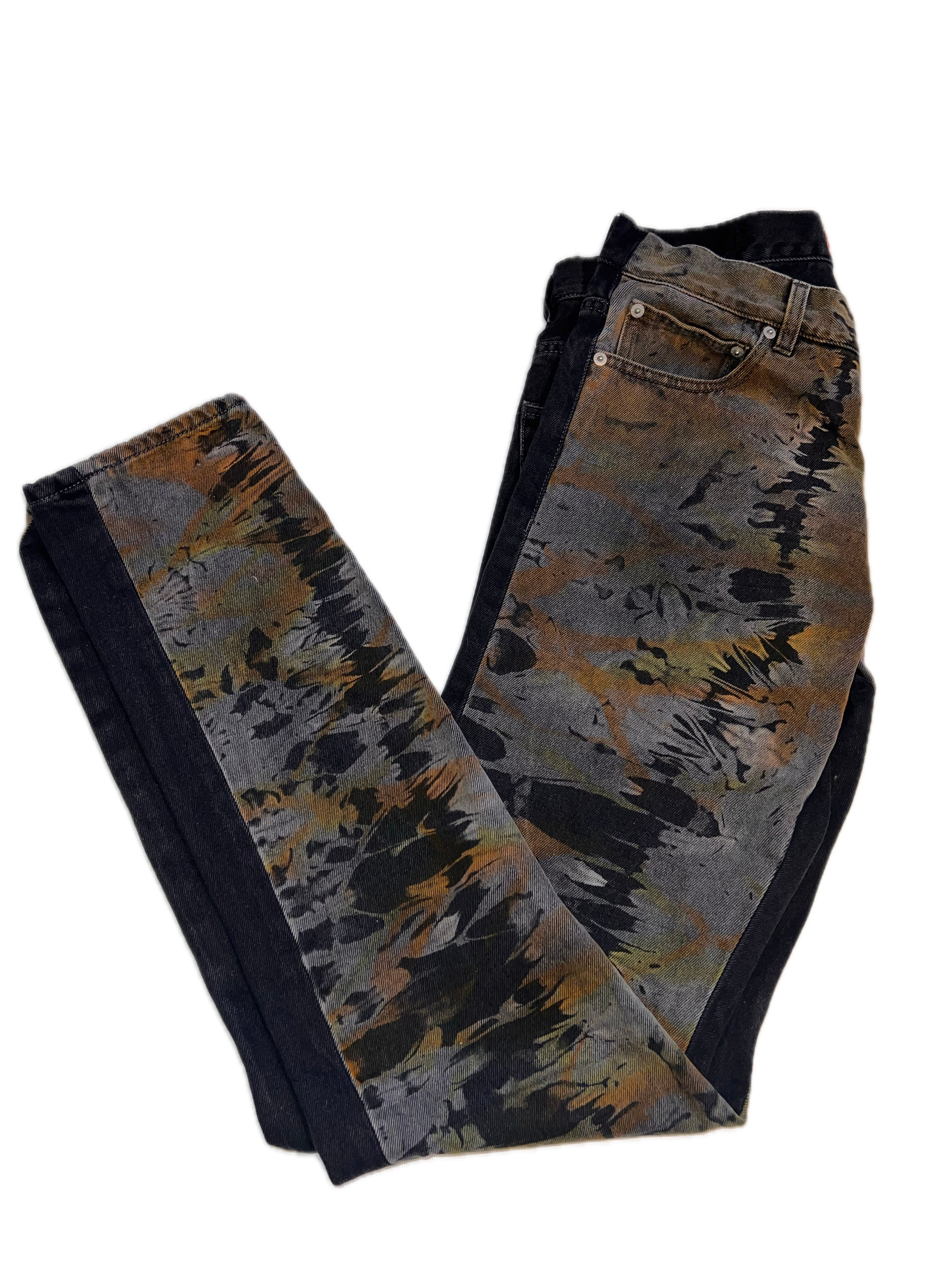Heron Preston Tye Dye Black Denim